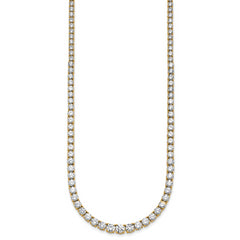 14k 18 7/8 carat Lab Grown Diamond VS+ F+ Complete Round 18 inch Graduated Tennis Necklace