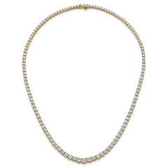 14k 18 7/8 carat Lab Grown Diamond VS+ F+ Complete Round 18 inch Graduated Tennis Necklace