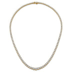 14k 18 7/8 carat Lab Grown Diamond VS/SI+ G+ Complete Round 18 inch Graduated Tennis Necklace