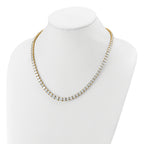 14k 40 3/8 carat Lab Grown Diamond VS+ F+ Complete Round 20 inch Graduated Tennis Necklace