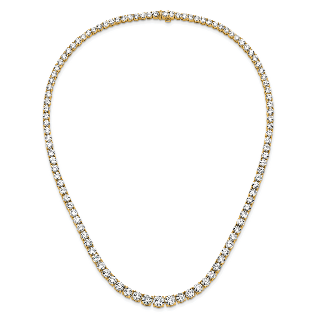 14k 40 3/8 carat Lab Grown Diamond VS/SI+ G+ Complete Round 20 inch Graduated Tennis Necklace