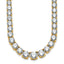 14k 40 3/8 carat Lab Grown Diamond VS+ F+ Complete Round 20 inch Graduated Tennis Necklace