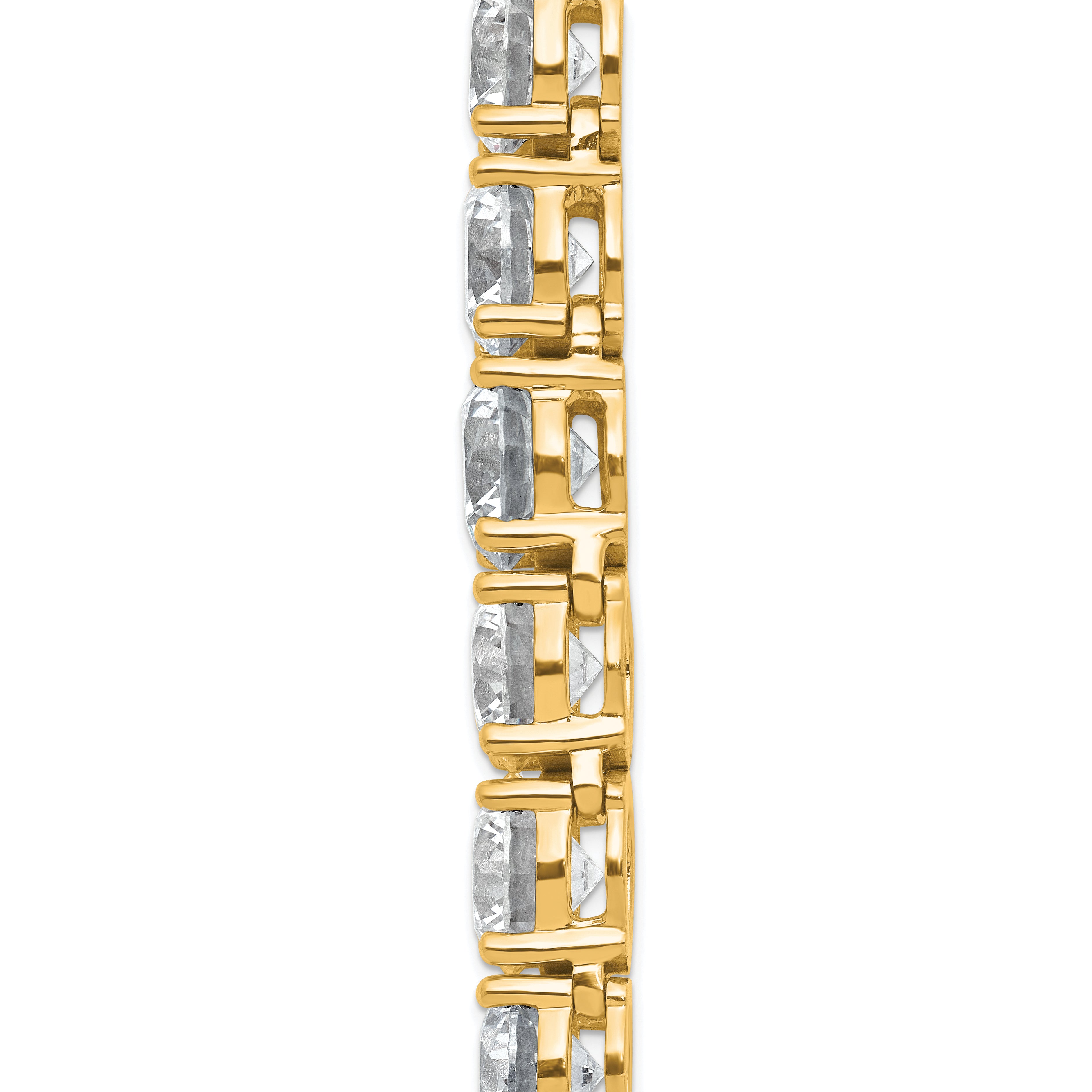 14k 72 3/8 carat Lab Grown Diamond VS/SI+ G+ Complete Round 20 inch Graduated Tennis Necklace