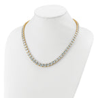 14k 72 3/8 carat Lab Grown Diamond VS+ F+ Complete Round 20 inch Graduated Tennis Necklace