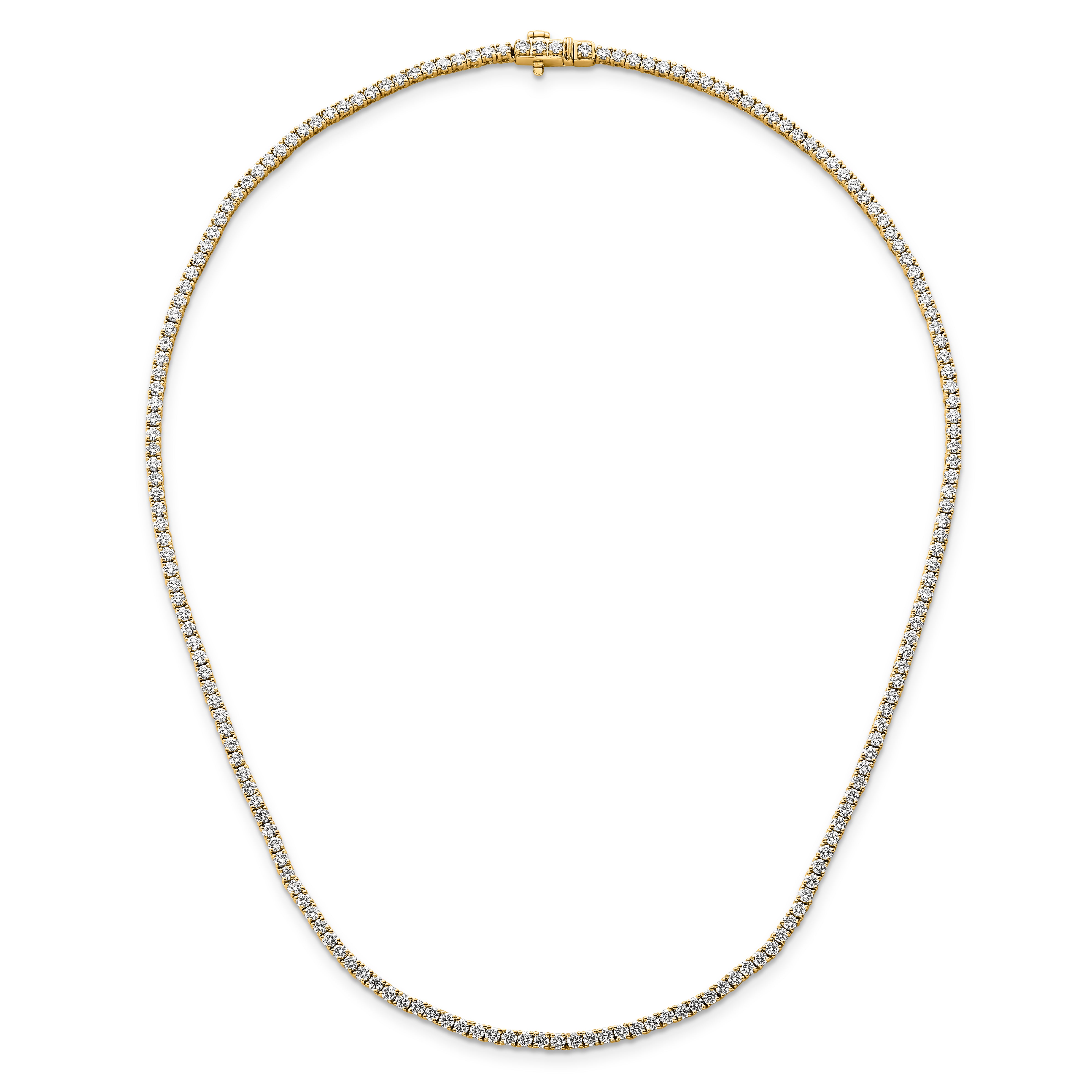 14k 6 carat Lab Grown Diamond VS/SI+ G+ Complete 18 inch Graduated Tennis Necklace