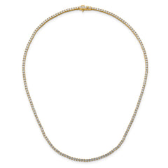 14k 6 carat Lab Grown Diamond VS/SI+ G+ Complete 18 inch Graduated Tennis Necklace