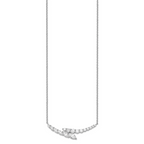 14k White Gold 3 carat Lab Grown Diamond VS/SI+ G+ Complete 18 inch Fashion Bar Necklace