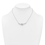 14k White Gold 3 carat Lab Grown Diamond VS/SI+ G+ Complete 18 inch Fashion Bar Necklace