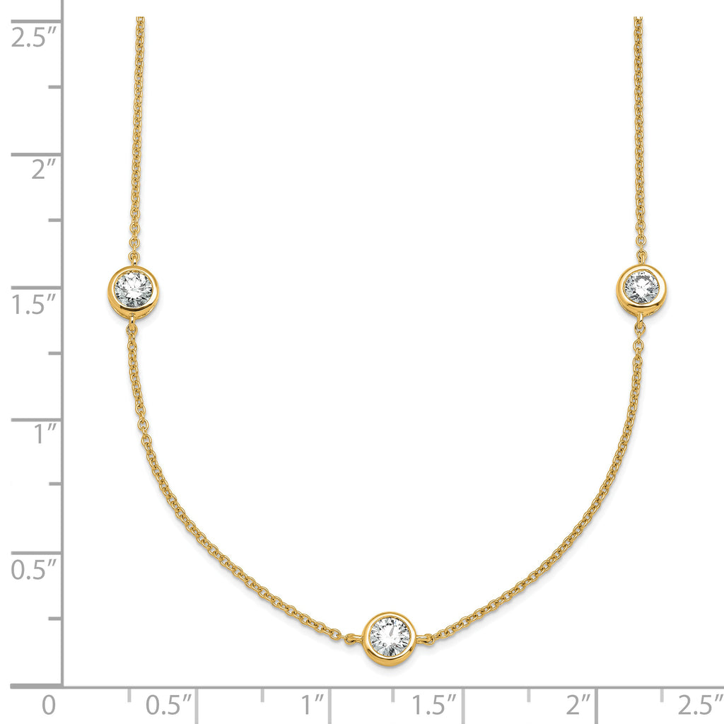 True Origin 14k 1 3/4 carat Lab Grown Diamond VS+ F+ Complete 18 inch Seven Station Necklace