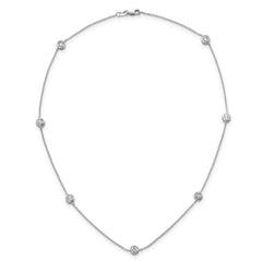 True Origin 14k White Gold 1 3/4 carat Lab Grown Diamond VS+ F+ Complete 16 inch Seven Station Necklace