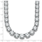 14k White Gold 100 3/4 carat Lab Grown Diamond VS/SI+ G+ Complete Round 20 inch Graduated Tennis Necklace