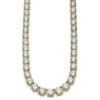 14k 100 3/4 carat Lab Grown Diamond VS/SI+ G+ Complete Round 20 inch Graduated Tennis Necklace