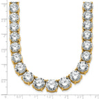 14k 100 3/4 carat Lab Grown Diamond VS/SI+ G+ Complete Round 20 inch Graduated Tennis Necklace