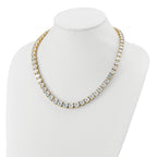 14k 100 3/4 carat Lab Grown Diamond VS/SI+ G+ Complete Round 20 inch Graduated Tennis Necklace