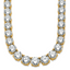 14k 100 3/4 carat Lab Grown Diamond VS+ F+ Complete Round 20 inch Graduated Tennis Necklace
