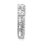14k White Gold 1 carat Lab Grown Diamond VS/SI+ G+ Complete Heart Chain Slide Pendant
