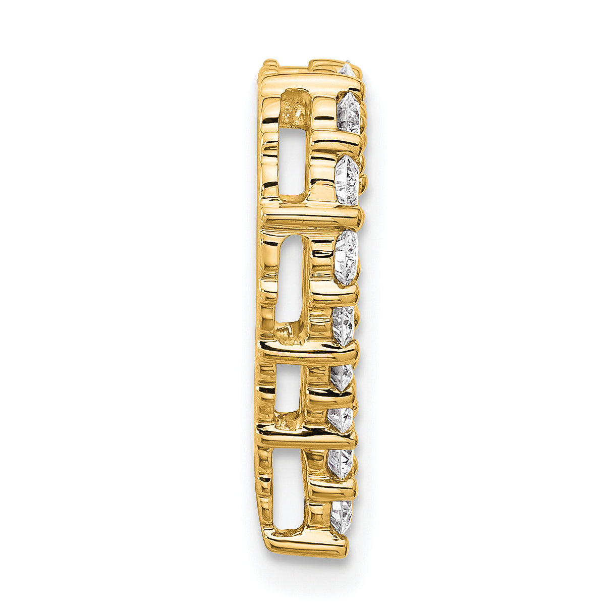 14k 1 carat Lab Grown Diamond VS/SI+ G+ Complete Heart Chain Slide Pendant Secondary image