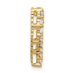 14k 1 carat Lab Grown Diamond VS/SI+ G+ Complete Heart Chain Slide Pendant