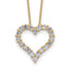 14k 1 carat Lab Grown Diamond VS/SI+ G+ Complete 18 inch Heart Pendant Necklace