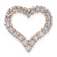 14k Rose Gold 1 1/2 carat Lab Grown Diamond VS/SI+ G+ Complete Heart Chain Slide Pendant