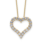 14k 1 1/2 carat Lab Grown Diamond VS/SI+ G+ Complete 18 inch Heart Pendant Necklace