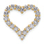 14k 1 1/2 carat Lab Grown Diamond VS+ F+ Complete Heart Chain Slide Pendant