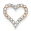 14k Rose Gold 2 carat Lab Grown Diamond VS/SI+ G+ Complete Heart Chain Slide Pendant