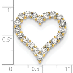 14k 2 carat Lab Grown Diamond VS/SI+ G+ Complete Heart Chain Slide Pendant