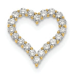 14k 2 carat Lab Grown Diamond VS/SI+ G+ Complete Heart Chain Slide Pendant