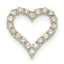 14k 2 carat Lab Grown Diamond VS/SI+ G+ Complete Heart Chain Slide Pendant