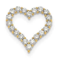 14k 2 carat Lab Grown Diamond VS+ F+ Complete Heart Chain Slide Pendant
