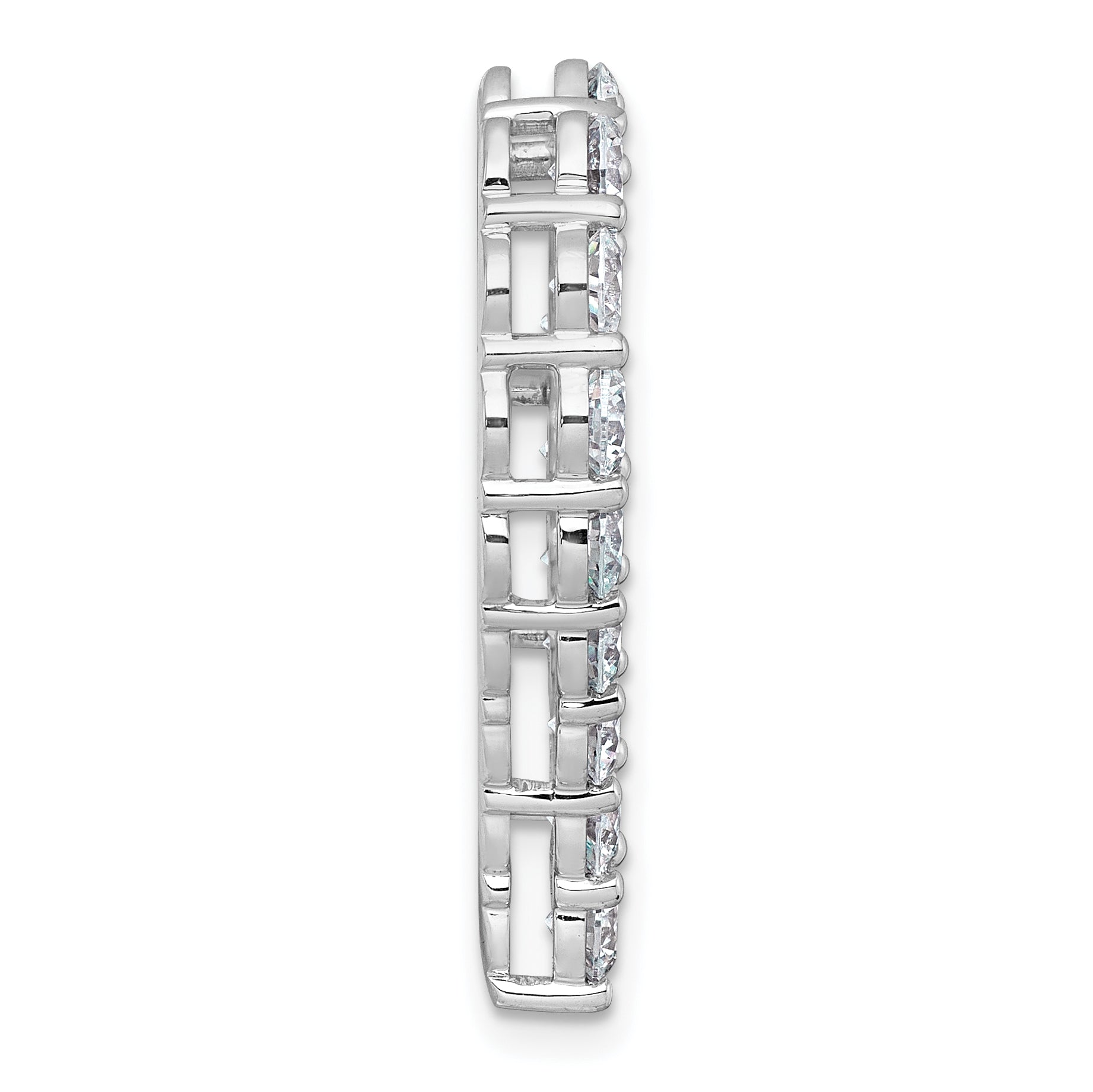 14k White Gold 4 carat Lab Grown Diamond VS+ F+ Complete 18 inch Heart Pendant Necklace Secondary image