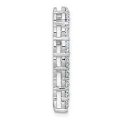 14k White Gold 4 carat Lab Grown Diamond VS+ F+ Complete 18 inch Heart Pendant Necklace