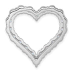 14k White Gold 4 carat Lab Grown Diamond VS+ F+ Complete 18 inch Heart Pendant Necklace