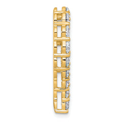 14k 4 carat Lab Grown Diamond VS+ F+ Complete Heart Chain Slide Pendant