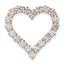 14k Rose Gold 3 carat Lab Grown Diamond VS/SI+ G+ Complete Heart Chain Slide Pendant