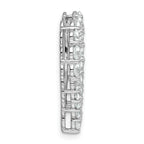 14k White Gold 3 carat Lab Grown Diamond VS/SI+ G+ Complete Heart Chain Slide Pendant