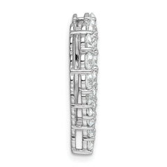 14k White Gold 3 carat Lab Grown Diamond VS/SI+ G+ Complete Heart Chain Slide Pendant