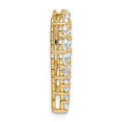 14k 3 carat Lab Grown Diamond VS/SI+ G+ Complete Heart Chain Slide Pendant