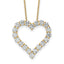 14k 3 carat Lab Grown Diamond VS/SI+ G+ Complete 18 inch Heart Pendant Necklace