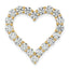 14k 3 carat Lab Grown Diamond VS/SI+ G+ Complete Heart Chain Slide Pendant