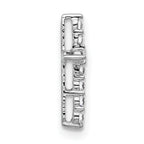 14k White Gold 1/5 carat Lab Grown Diamond VS+ F+ Complete Cross Chain Slide Pendant