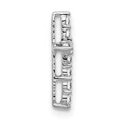 14k White Gold 1/5 carat Lab Grown Diamond VS/SI+ G+ Complete Cross Chain Slide Pendant