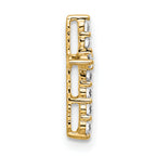 14k 1/5 carat Lab Grown Diamond VS/SI+ G+ Complete Cross Chain Slide Pendant