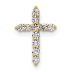 14k 1/5 carat Lab Grown Diamond VS/SI+ G+ Complete Cross Chain Slide Pendant