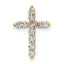 14k 1/5 carat Lab Grown Diamond VS+ F+ Complete Cross Chain Slide Pendant