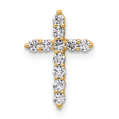 14k 1/5 carat Lab Grown Diamond VS/SI+ G+ Complete Cross Chain Slide Pendant
