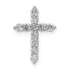 14k White Gold 1/3 carat Lab Grown Diamond VS+ F+ Complete Cross Chain Slide Pendant