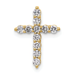 14k 1/3 carat Lab Grown Diamond VS+ F+ Complete Cross Chain Slide Pendant