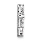 14k White Gold 1/2 carat Lab Grown Diamond VS/SI+ G+ Complete Cross Chain Slide Pendant